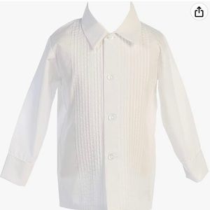 Boys size 8 Formal White Tuxedo Shirt